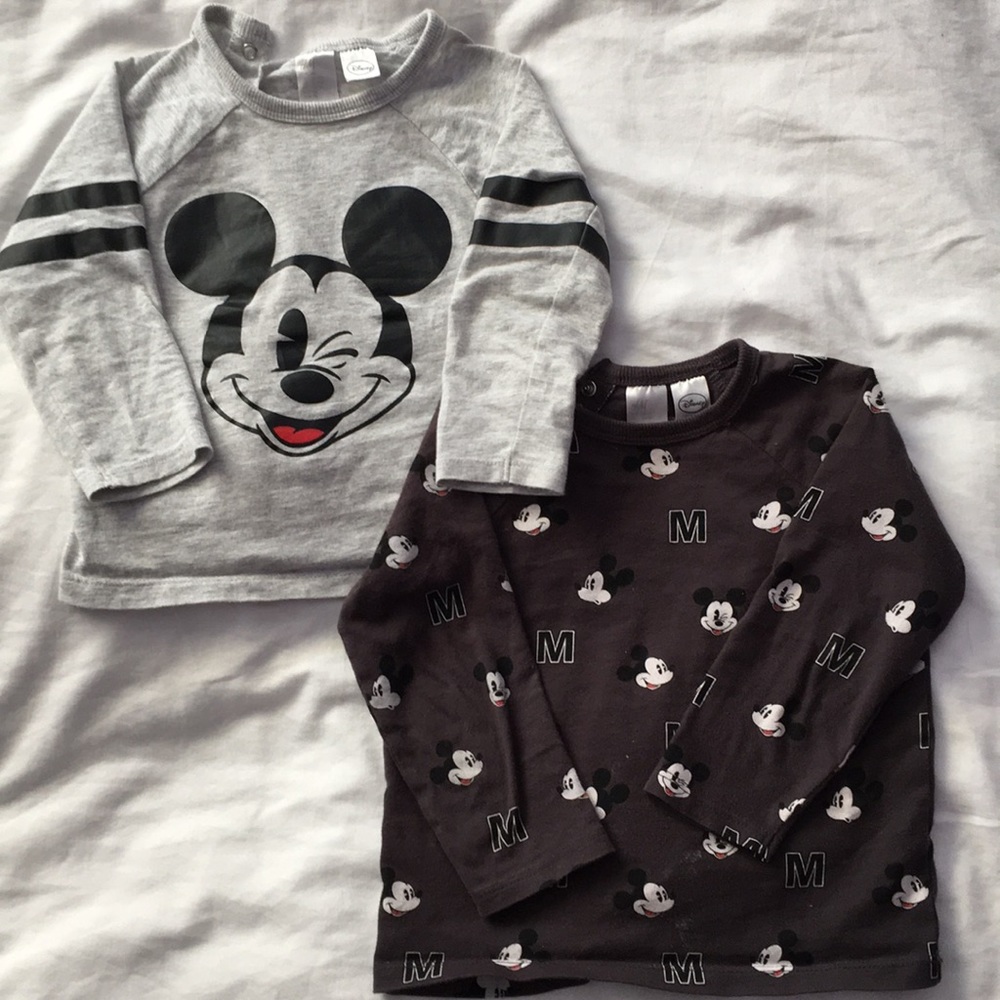 2 Mickey Mouse long sleeve H&M T's❤️